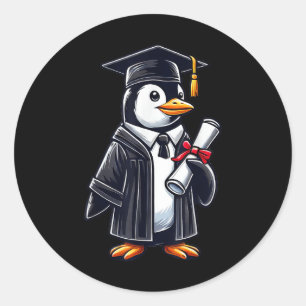 Niedlicher Pinguin-Abschluss Runder Aufkleber