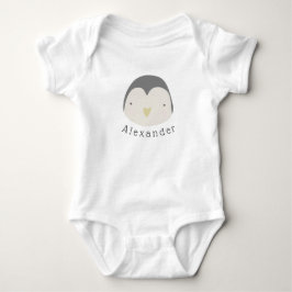 Niedlicher Pinguin Baby mit individuellem Namen Strampler