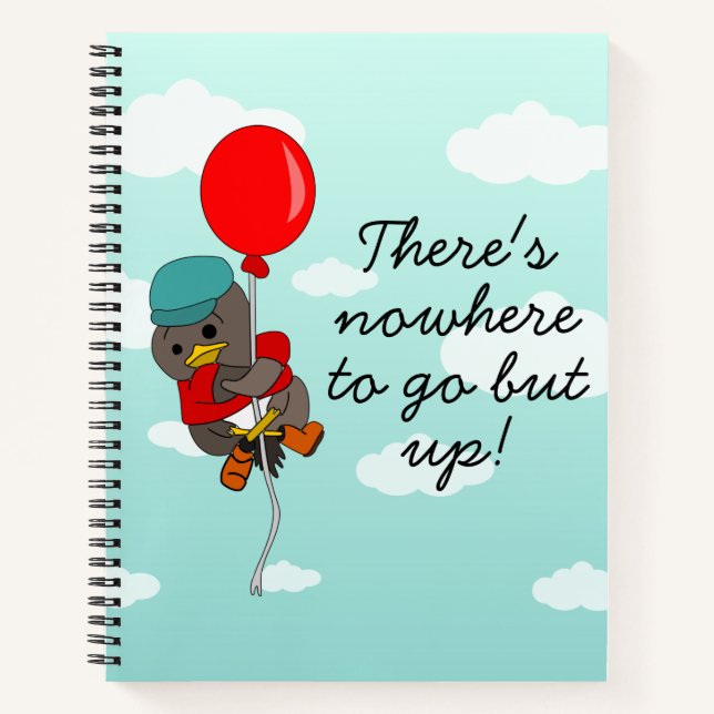 Niedlicher Pinguin Ballon Inspiration für Kinder Notizbuch (Vorderseite)
