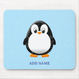 Niedlicher Pinguin-Cartoon Custom Winter Mousepad