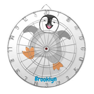 Niedlicher Pinguin-Cartoon Dartscheibe