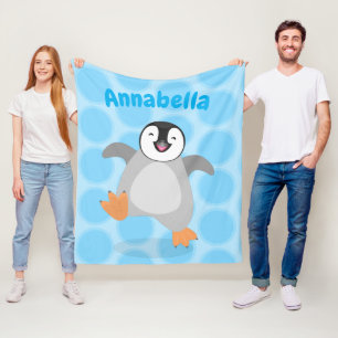 Niedlicher Pinguin-Cartoon Fleecedecke
