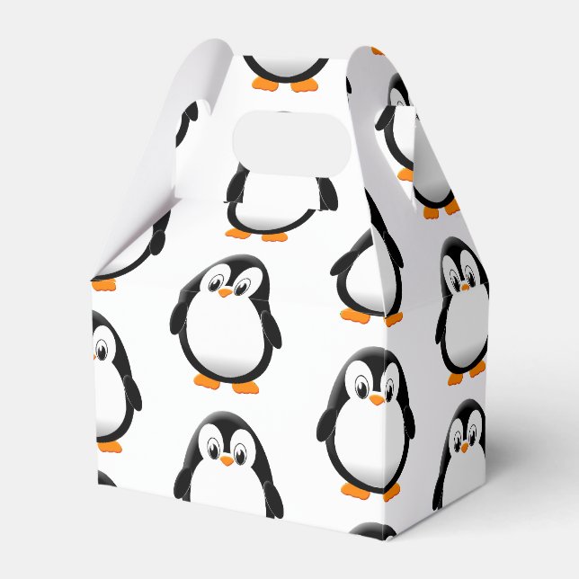 Niedlicher Pinguin-Cartoon Geschenkschachtel (Vorderseite)