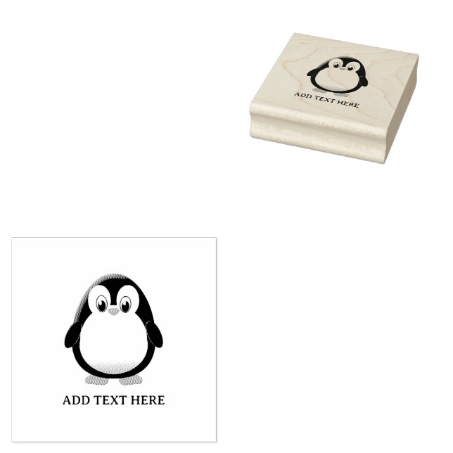 Niedlicher Pinguin-Cartoon Gummistempel (Stempel)