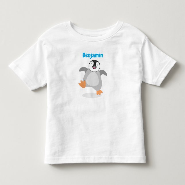 Niedlicher Pinguin-Cartoon Kleinkind T-shirt (Vorderseite)