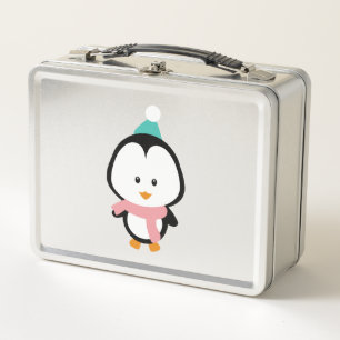 Niedlicher Pinguin-Cartoon Metall Brotdose