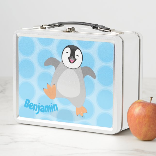 Niedlicher Pinguin-Cartoon Metall Brotdose (Beispiel)