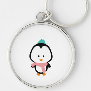 Niedlicher Pinguin-Cartoon Schlüsselanhänger
