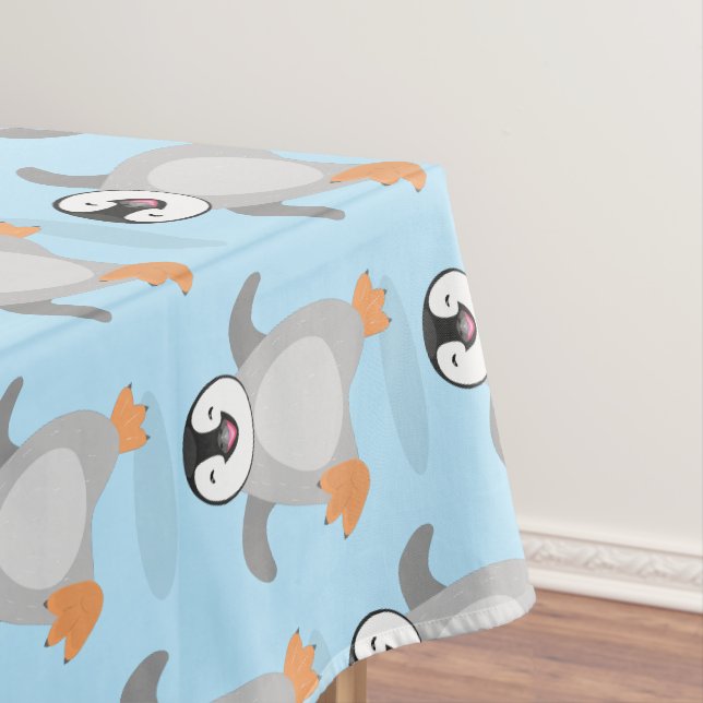 Niedlicher Pinguin-Cartoon Tischdecke (Beispiel)