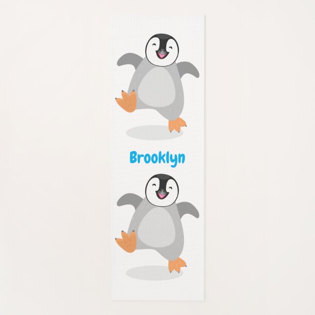 Niedlicher Pinguin-Cartoon Yogamatte (Vorderseite)