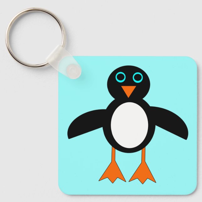 Niedlicher Pinguin Custom Schlüsselanhänger (Vorderseite)
