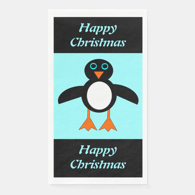 Niedlicher Pinguin Custom Serviette (Vorderseite)