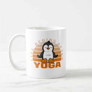 Niedlicher Pinguin, der Yoga macht. lustige Yoga-P Kaffeetasse