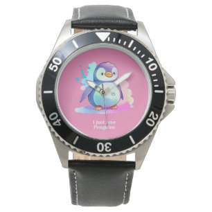 Niedlicher Pinguin eWatch Geschenk Armbanduhr