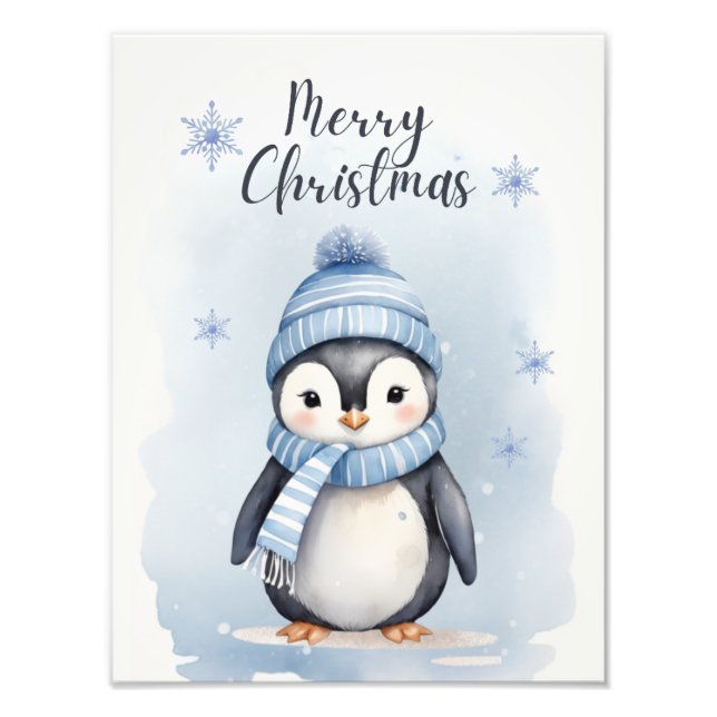 "Niedlicher Pinguin" Fotodruck (Vorne)