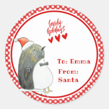 Niedlicher Pinguin - Geschenk vom Weihnachtsmann -