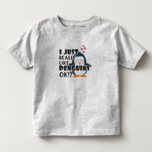 Niedlicher Pinguin I einfach wirklich wie Pinguine Kleinkind T-shirt