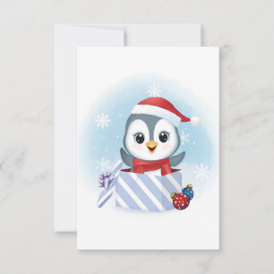 Niedlicher Pinguin in der Geschenkboxen Weihnachts