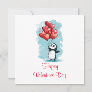 niedlicher Pinguin in der Liebe für den Valentinst Dankeskarte
