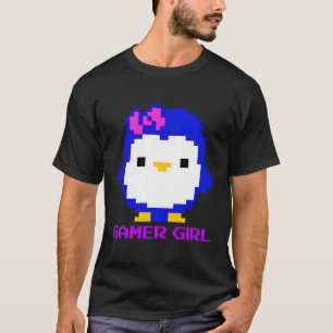 Niedlicher Pinguin Kawaii Videospielcharter Gamer T-Shirt