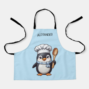 Niedlicher Pinguin-Koch Personalisieren der Schürz Schürze
