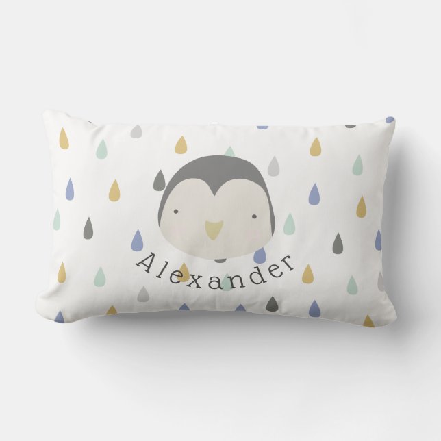 Niedlicher Pinguin Lendenkissen (Vorderseite)