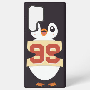 Niedlicher Pinguin mit einem Schild Samsung Galaxy Hülle