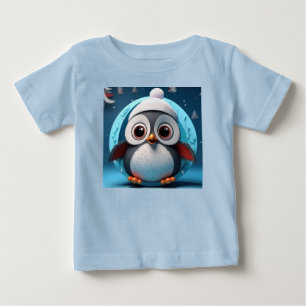 Niedlicher Pinguin mit großen Augen für die Schich Baby T-shirt