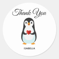 Niedlicher Pinguin mit Herz Vielen Dank