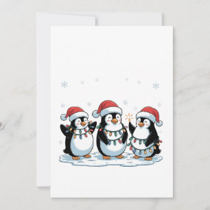 Niedlicher Pinguin mit Weihnachtsmannmütze Xmas Pi Dankeskarte