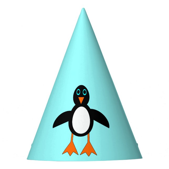 Niedlicher Pinguin-Party-Hut Partyhütchen (Vorderseite)