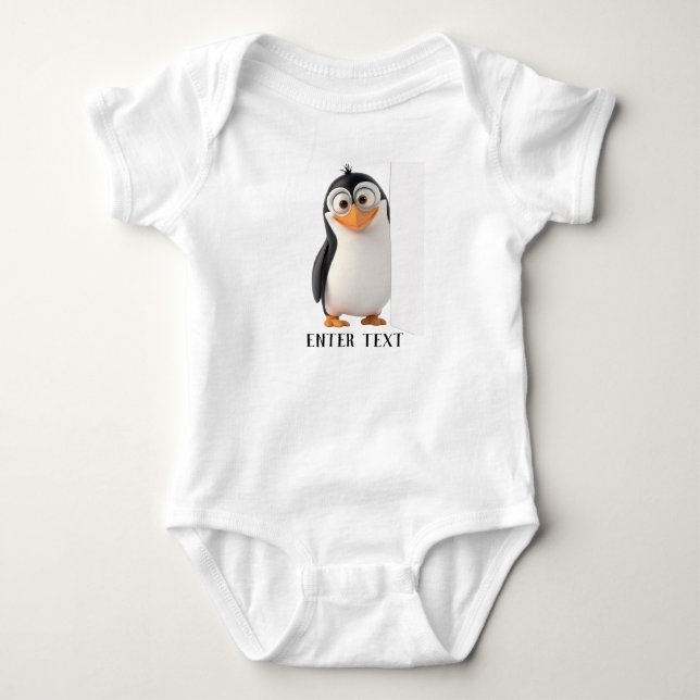 Niedlicher Pinguin Peking Baby Bodysuit mit benutz Baby Strampler (Vorderseite)