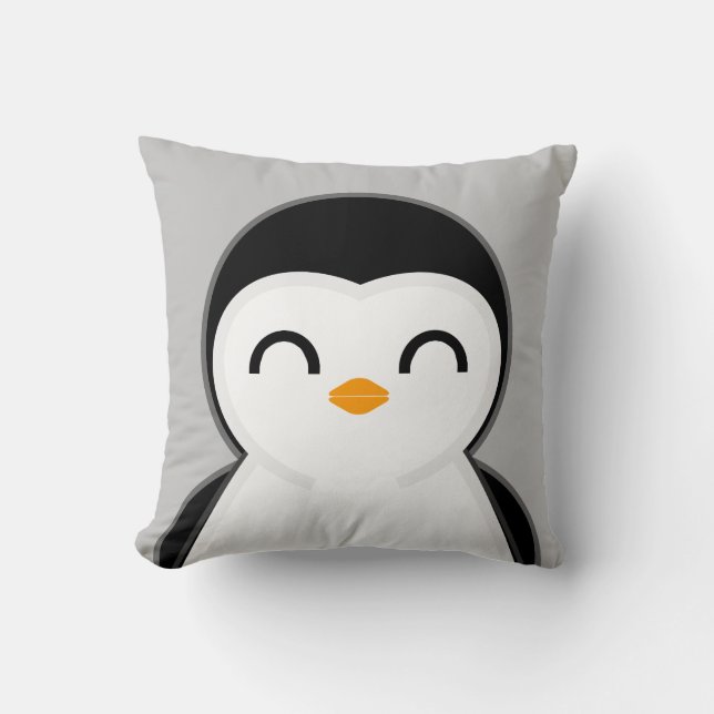 niedlicher Pinguin personalisierte KIDS ZIMMER Dek Kissen (Vorderseite)