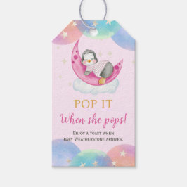 Niedlicher Pinguin Pink Baby Dusche Pop Wenn sie P Geschenkanhänger