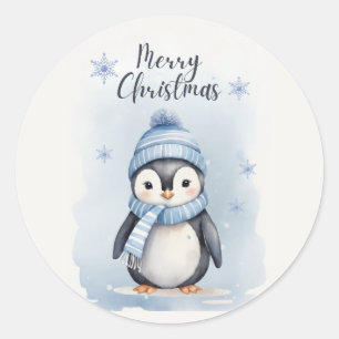 "Niedlicher Pinguin" Runder Aufkleber