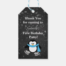 Niedlicher Pinguin Snow Much Fun Erster Geburtstag