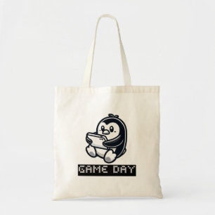 Niedlicher Pinguin spielt Videospiel - Game Day Tragetasche