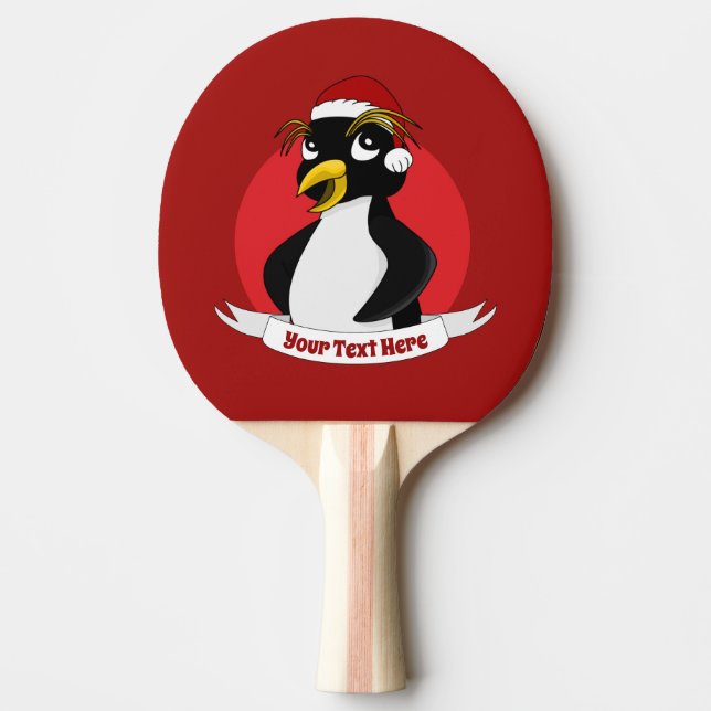 Niedlicher Pinguin Weihnachten Cartoon Ping Pong P Tischtennis Schläger (Vorderseite)