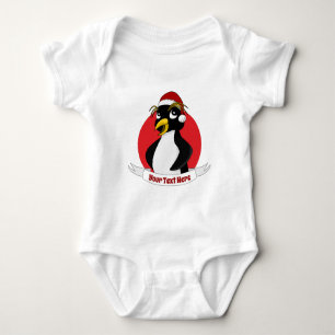 Niedlicher Pinguin Weihnachts-Cartoon Baby Bodysu Baby Strampler