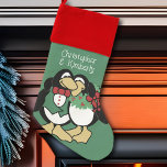 Niedlicher Pinguin Weihnachts-Illustration Winterp Weihnachtsstrumpf<br><div class="desc">Mit diesem bezaubernden Strumpf,  der niedliche Pinguine in Rot und Grün zeigt,  schafft man eine Weihnachtstradition. Fügen Sie Namen hinzu,  um diese schöne Tierdarstellung in eine individuelle Feriendekoration zu verwandeln,  die Jahr für Jahr genossen werden soll.</div>