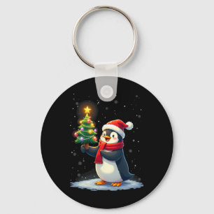 Niedlicher Pinguin Weihnachtsbaum Pajama Girls Boy Schlüsselanhänger