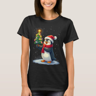 Niedlicher Pinguin Weihnachtsbaum Pajama Girls Boy T-Shirt