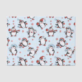 Niedlicher Pinguin Wintersaisonmuster Seidenpapier