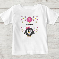 Niedlicher Pinguiname-Sterne gelb pink
