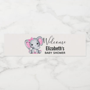 Niedlicher Pink Baby Elephant mit Polka Dot Oars