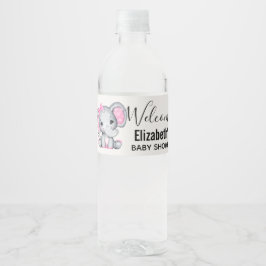 Niedlicher Pink Baby Elephant mit Polka Dot Oars