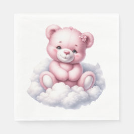 NIEDLICHER PINK BABY MÄDCHEN-BAR AUF EINEM GESCHLO SERVIETTE