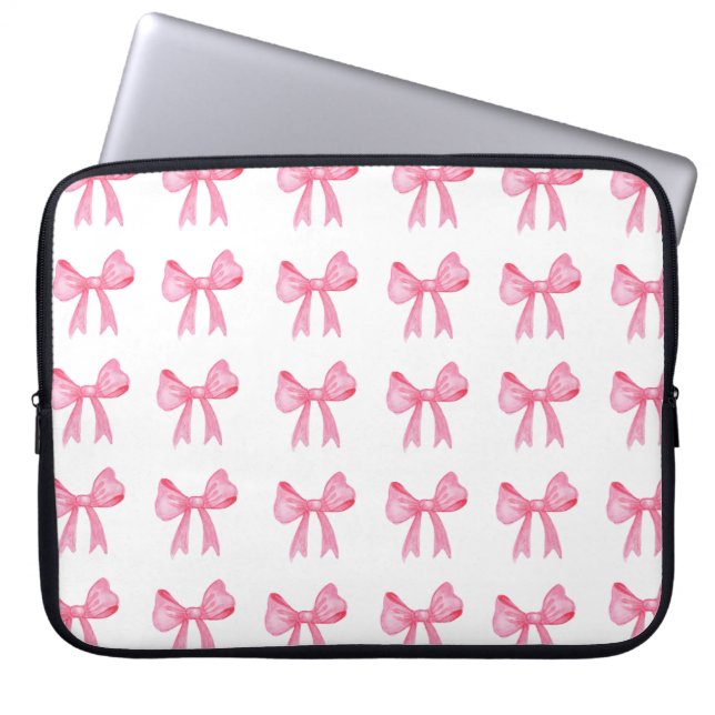 Niedlicher Pink Bow Neoprinine Notebook-Ärmel 15 Z Laptopschutzhülle (Vorderseite)