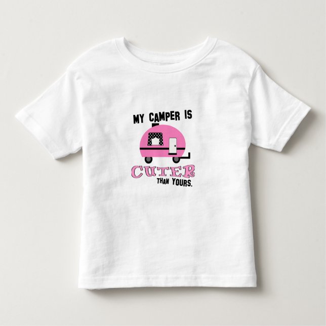 Niedlicher Pink Camper Kleinkind T - Shirt (Vorderseite)