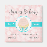 Niedlicher Pink Cupcake im rosa Business Marketing